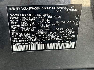 2024 Volkswagen Atlas 2.0T SEL