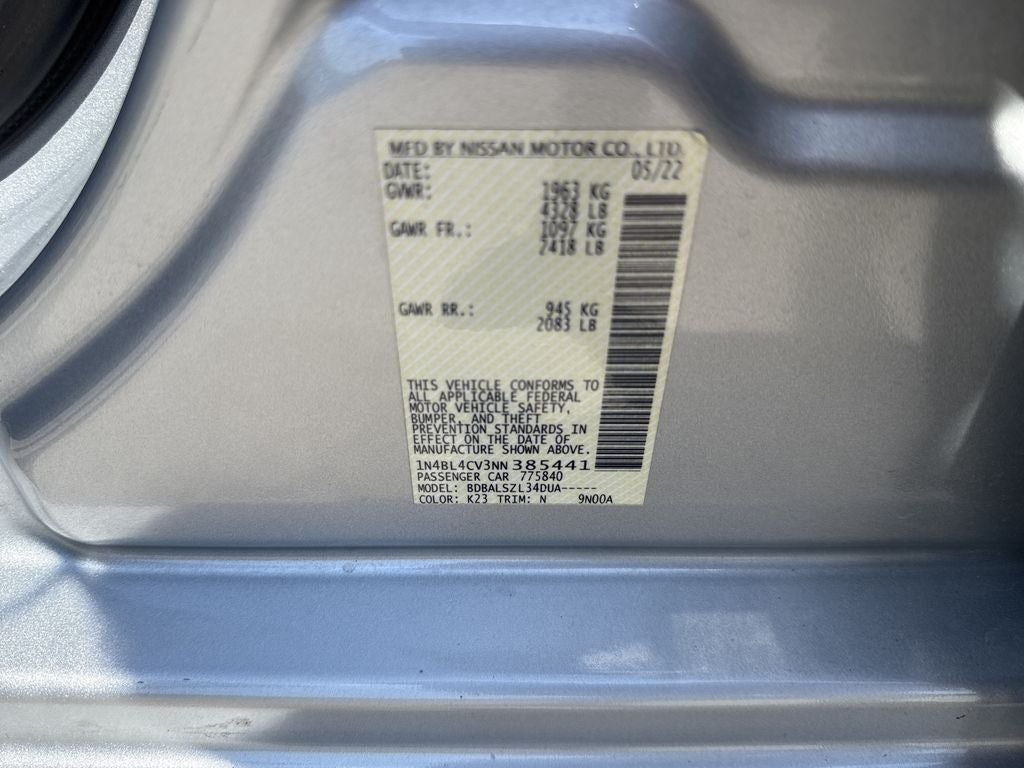 2022 Nissan Altima 2.5 SR
