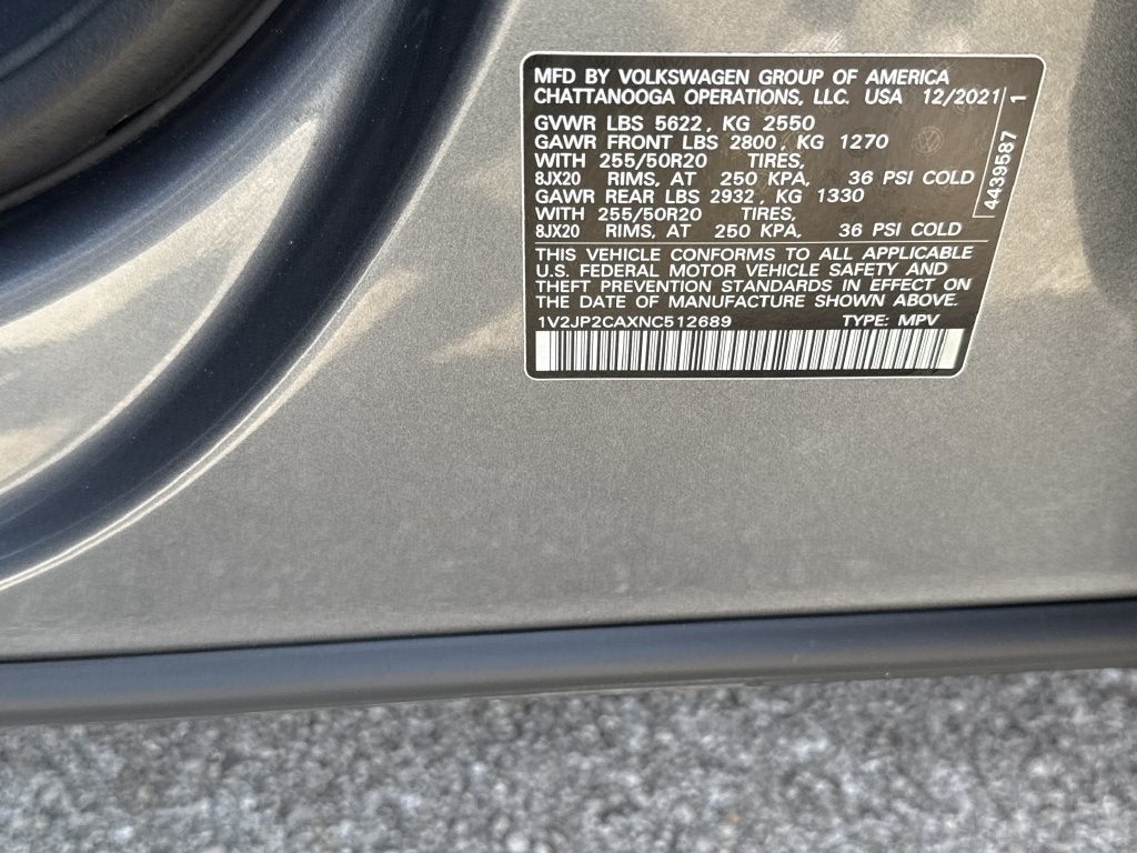 2022 Volkswagen Atlas 2.0T SE w/Technology