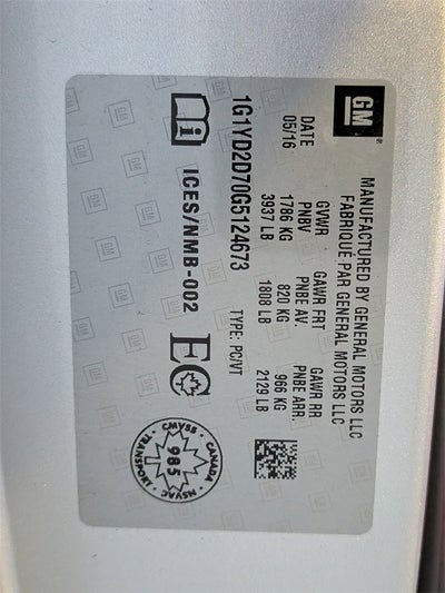 2016 Chevrolet Corvette Stingray 2LT