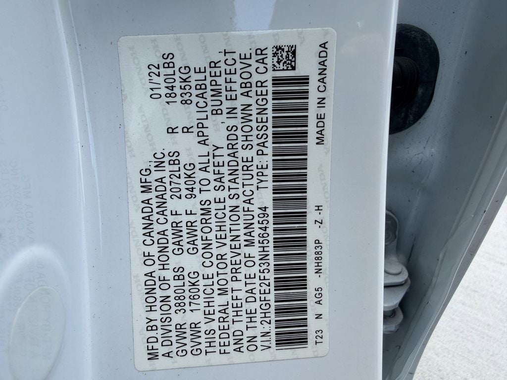 2022 Honda Civic Sport