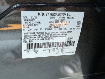 2020 Lincoln Nautilus Standard