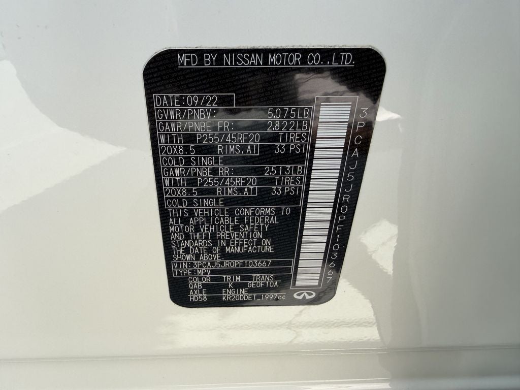 2023 INFINITI QX55 LUXE