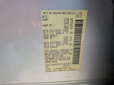 2015 Nissan Murano Platinum