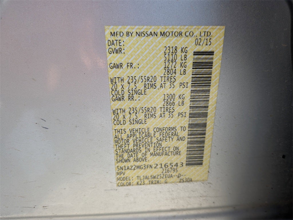 2015 Nissan Murano Platinum