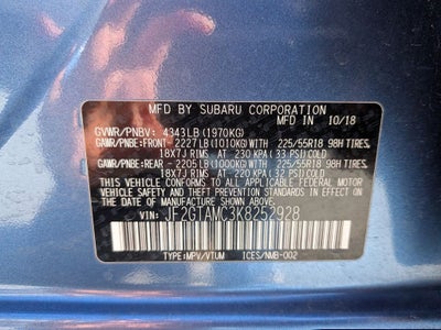 2019 Subaru Crosstrek 2.0i Limited