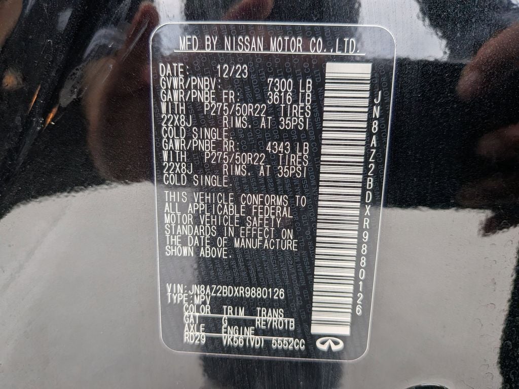 2024 INFINITI QX80 Sensory