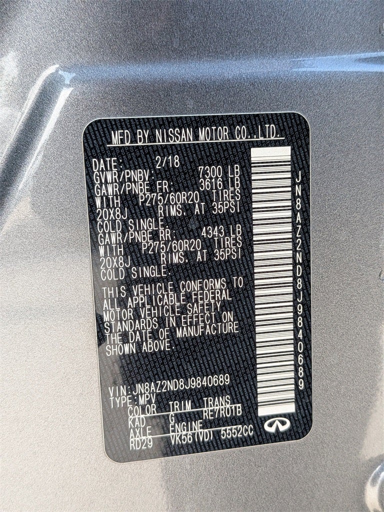 2018 INFINITI QX80 Base