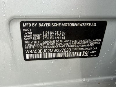 2021 BMW 5 Series 540i