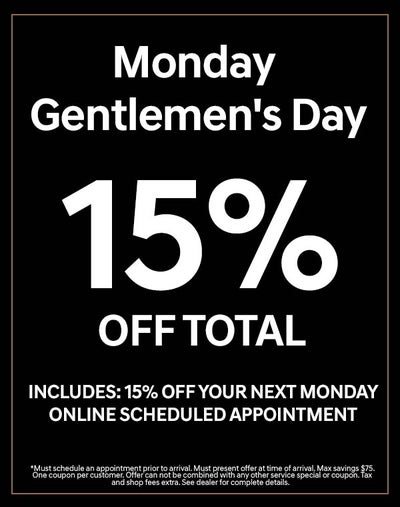 Monday is Gentlemen's Day!