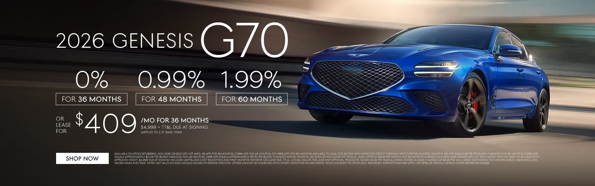 2026 Genesis G70